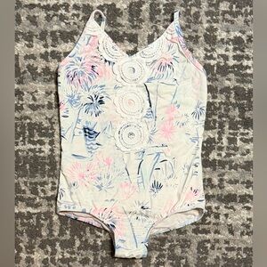 Lilly Pulitzer - Girls UPF 50+ Danica Swimsuit (Sea to Shining Sea), Size - 4